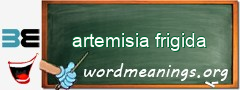 WordMeaning blackboard for artemisia frigida